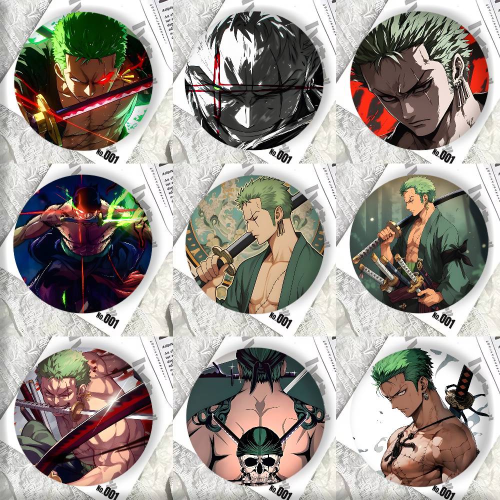 Cosplay Zone Anime Friends - Spilla Rotonda Anime Manga R-Roronoa Z-Zoro,