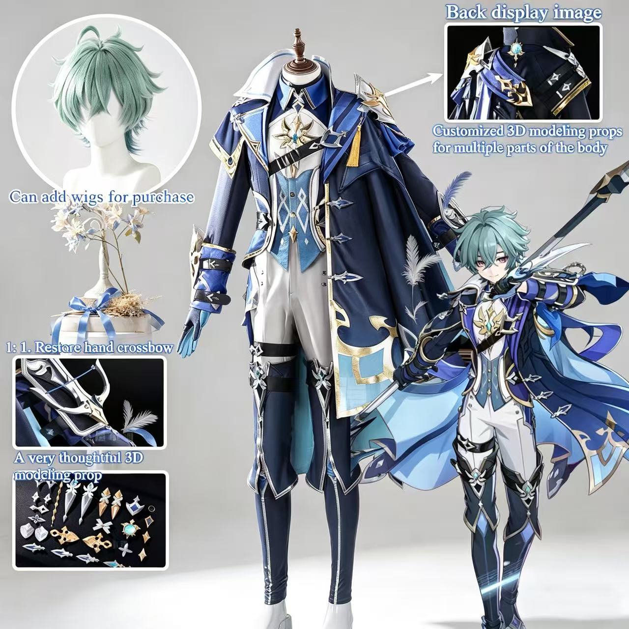Anime Cosplay Series - Costume Cosplay Lohen della Serie Genshin