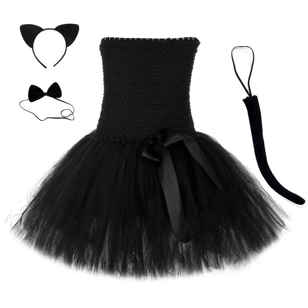 Grazioso Vestito Tutu Gatto Ne - Anime Cosplay Black Girl recensione e prezzo